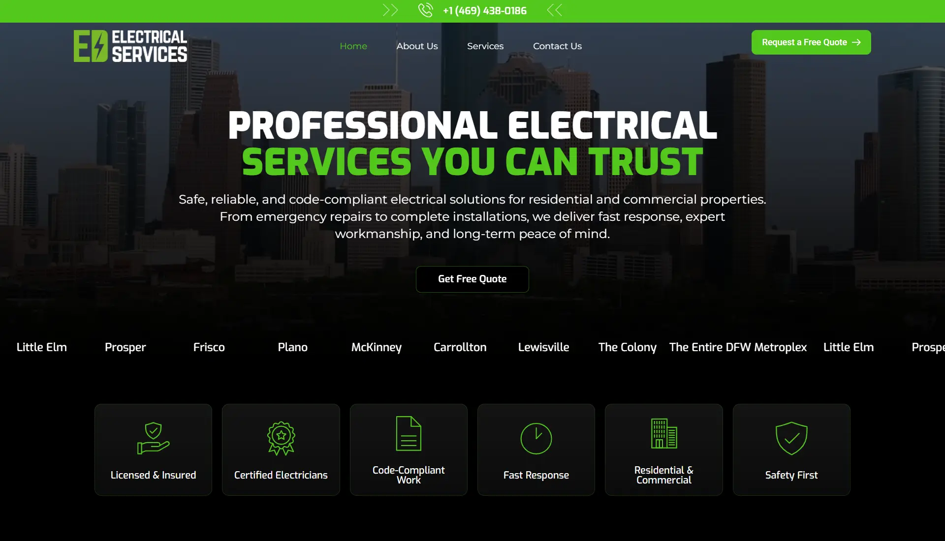 ED Electrical Services - מסך ימין